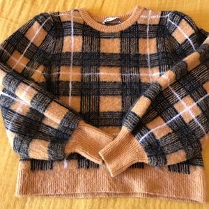 Zara wool plaid sweater SMALL